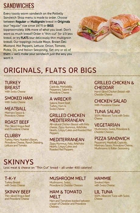 potbelly houston menu